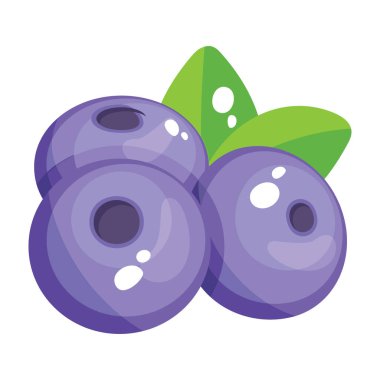 Düz yaban mersini ikonu, atıştırma zamanı sulu meyve 