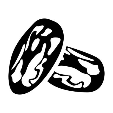 Arap geleneksel meyvesi, düz hurma ikonu 