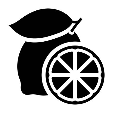 Ekşi hamurlu meyve, limon dolu ikon 