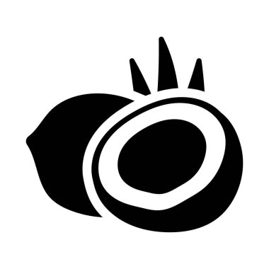 Enine kesitli bir hindistan cevizi 