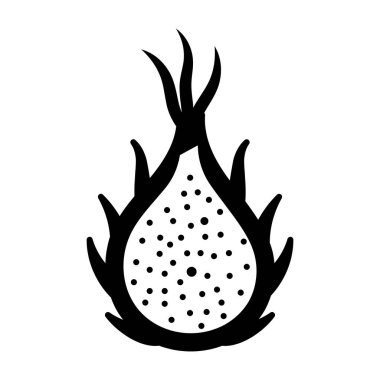 Pitaya, hamur meyveli siyah tohum. Düz dizaynlı ejderha meyvesi. 