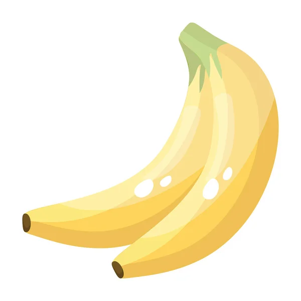 埋め込みベクトルデザインのバナナアイコン — ストックベクタ