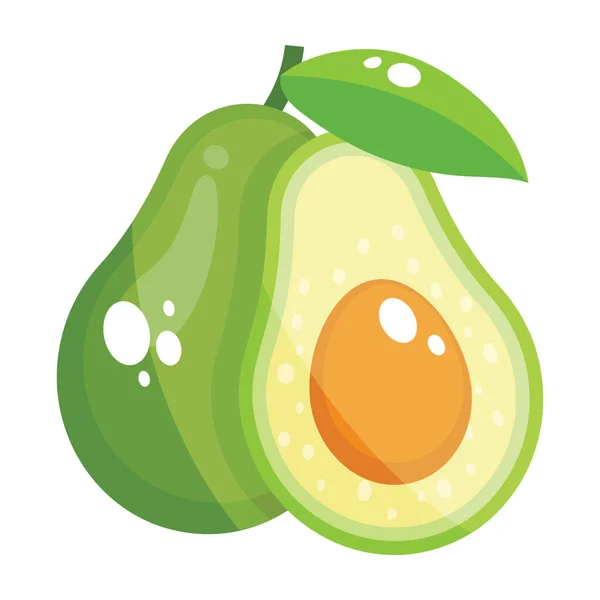 Gefülltes Icon Design Einer Avocado — Stockvektor