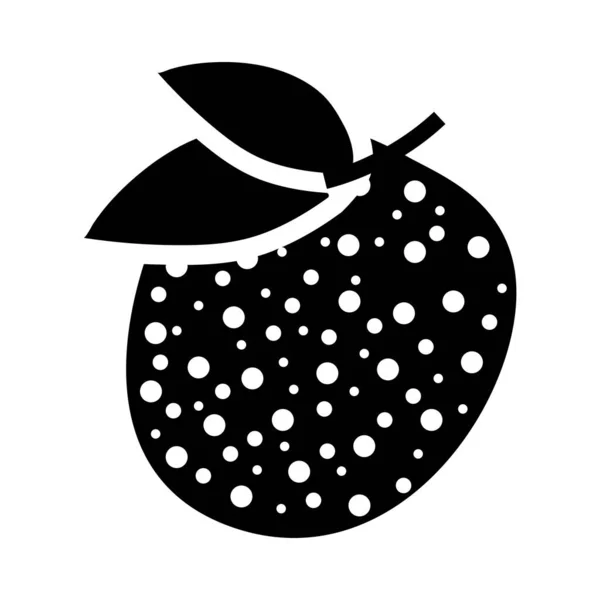 Fruchtig Saftige Früchte Flache Litschi Ikone — Stockvektor