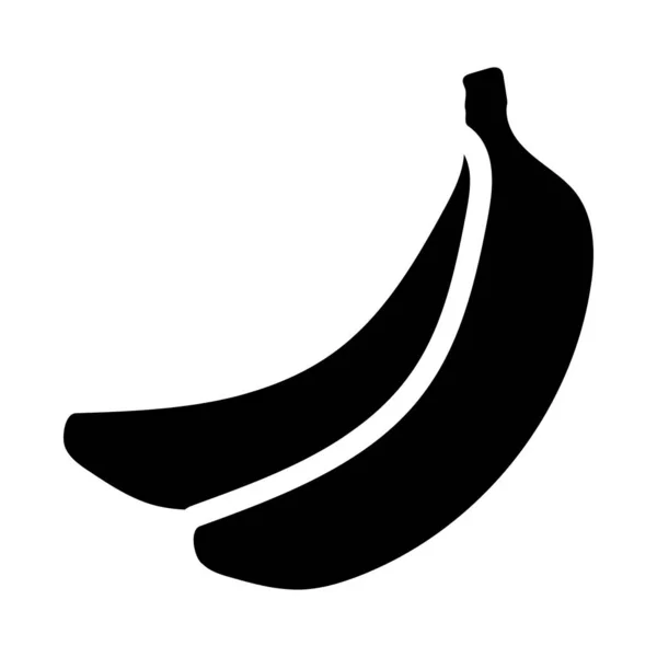 Par Banana Vermelha Ícone Fruta Desenho Vetorial Preenchido — Vetor de Stock