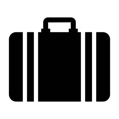 Seyahat çantası ve el çantası, valiz ikonu. 