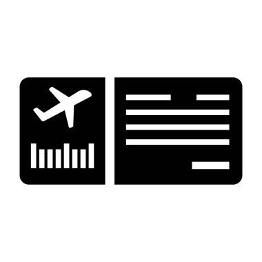 Uçak biletini gösteren, üzerinde uçak resmi olan bir bilet. 