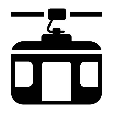 Gondol simgesi tasarımı, elektronik sandalye kaldırma vektörü