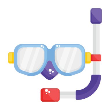 Oksijen borulu bir yüz maskesi, dalgıç maskesi taşıyıcısı 