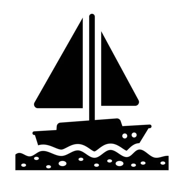Значок Яхти Сучасному Стилі Обладнання Рафтингу — стоковий вектор