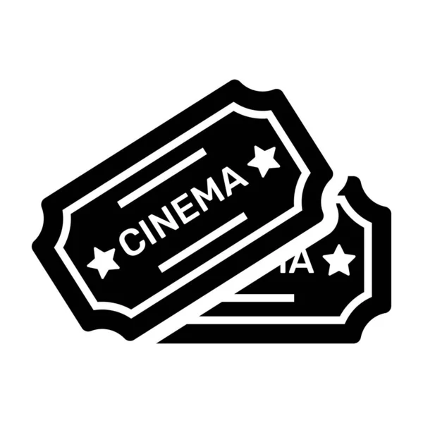 Bilhetes Cinema Ícone Design Vetor Passe Cinema — Vetor de Stock