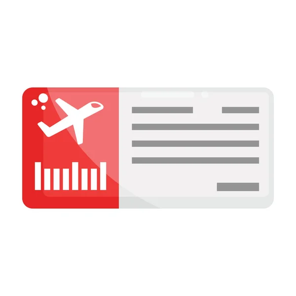Bilhete Com Gráfico Avião Nele Retratando Passagem Aérea — Vetor de Stock
