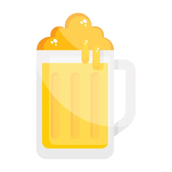 Beer Stein Icono Diseño Vector Taza Cerveza — Vector de stock