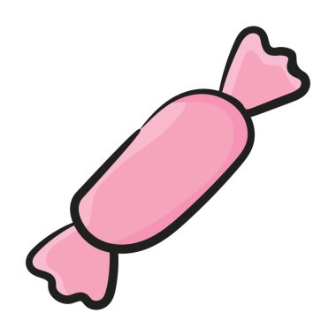 Tatlı şeker ikonu el çizimi vektör stili 