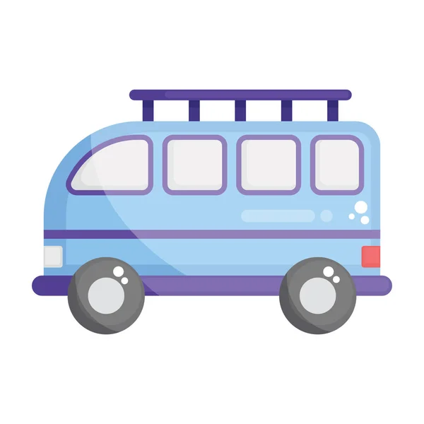 Icon Campervan Flat Design Wagon Vector — Stock Vector