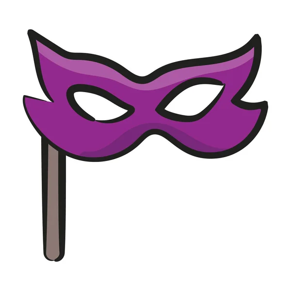 Carnaval Oogmasker Thema Party Icoon Doodle Vector Ontwerp — Stockvector