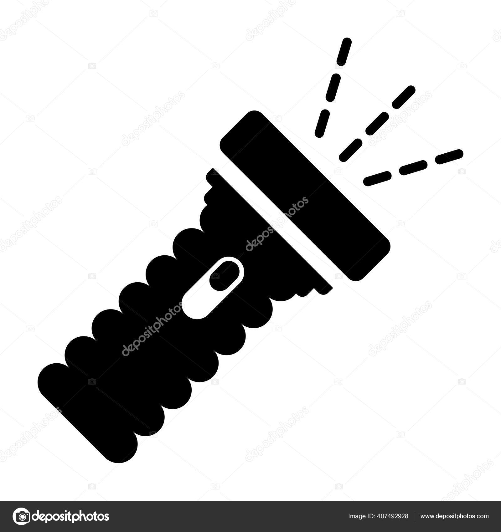 Portable Battery Powered Electric Lamp Torch Icon Stock Vector Image by