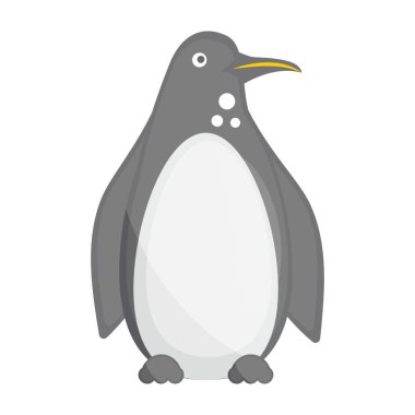 Uçamayan büyük bir deniz kuşunun simgesi, penguen vektörü 