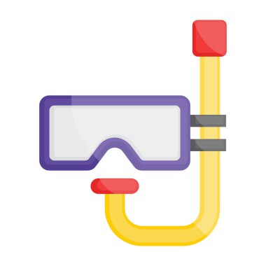 Scuba maskesi modası, sualtı dalış ekipmanı simgesi