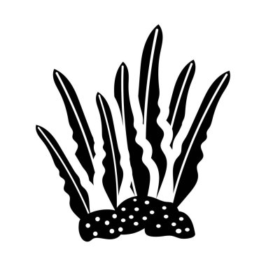 Makroalgae simgesinin Mobil Düzenlenebilir Düz Tasarımı