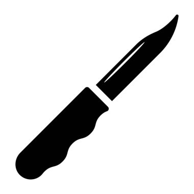 Düzenlenebilir moda biçiminde kesme aracı ve bıçak simgesi 