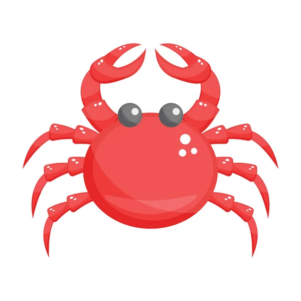 Conception Icône Crabe Vecteur Fruits Mer — Image vectorielle