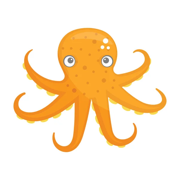 Icon Octopus Soft Bodied Eight Limbed Mollusc — Stock Vector