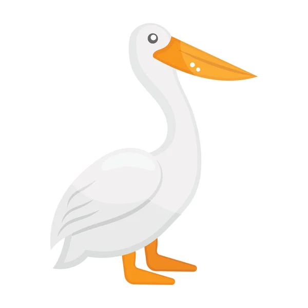 Projekt Pelikana Ikona Dużego Ptaka Wodnego — Wektor stockowy