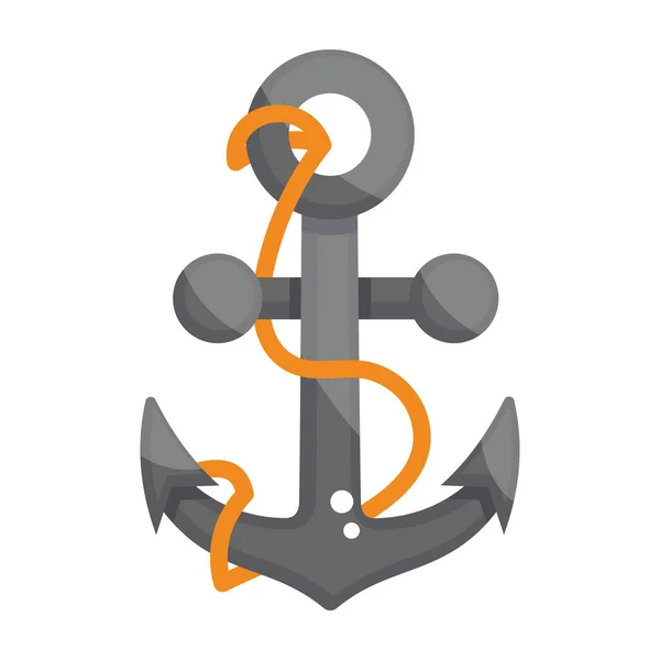 Hafen Werkzeugboot Anker Symbol — Stockvektor