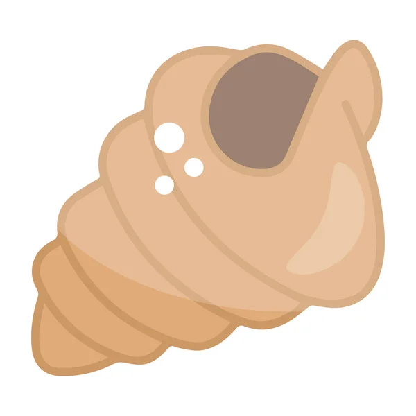 Costate Cuerno Icono Caracol Diseño Caracol Cáscara — Vector de stock