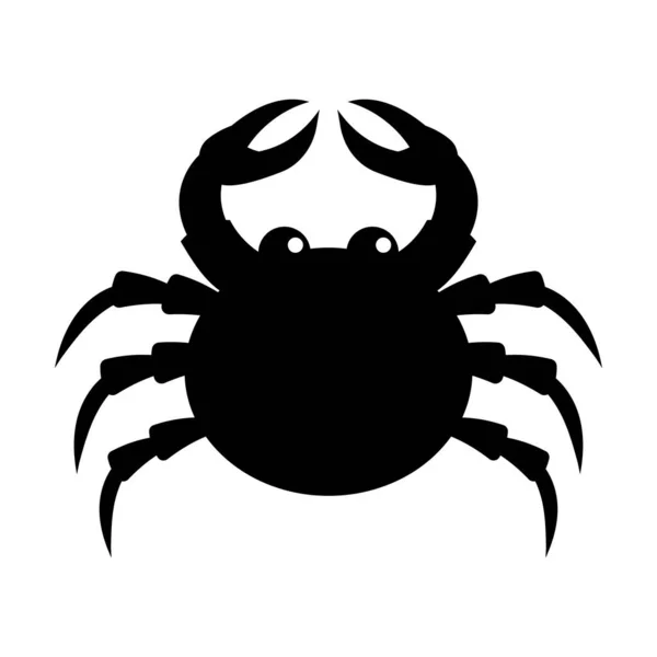 Conception Icône Crabe Vecteur Fruits Mer — Image vectorielle
