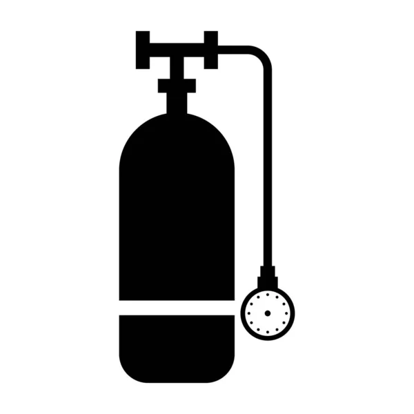 Oxygen Storage Vessel Oxygen Cylinder Icon — Stock Vector