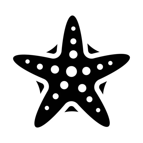 Equinodermes Forma Estrela Ícone Estrela Mar Estrela Mar — Vetor de Stock