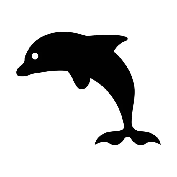 海豚美丽的图标 可编辑的矢量风格 — 图库矢量图片