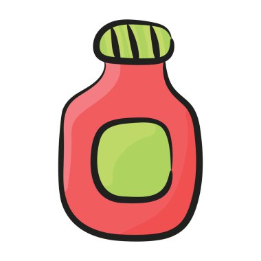 Cilt bakımı için gece kremi sürme, karalama tarzı simgesi 