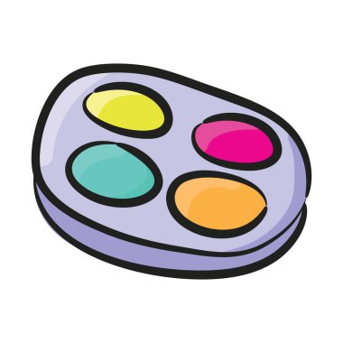 Makyaj el çizimi vektörünün düz tasarımı 