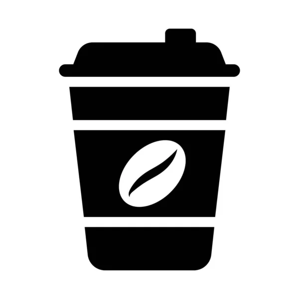 Café Vaso Desechable Con Fin Quitárselo — Vector de stock