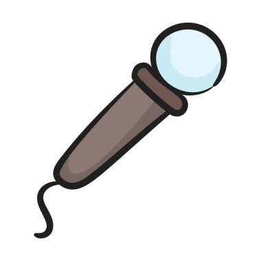 Bir dönüştürücü aygıt simgesi, karalama tasarımında mikrofon imzalama