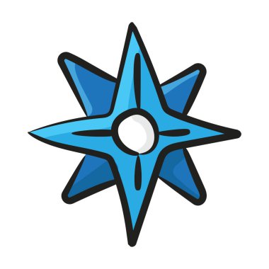 Basit Bir grafik araç simgesi, rüzgar simgesinin elle çizilmiş tasarımı