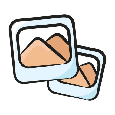 Karalama simgesindeki fotoğrafların güzel dizayn edilmiş vektörü