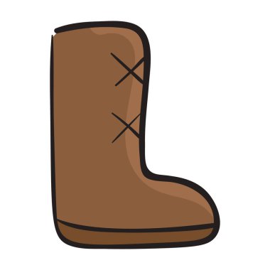 Kış ayakkabı ikonu ve ayakkabı aksesuarının moda tasarımı 