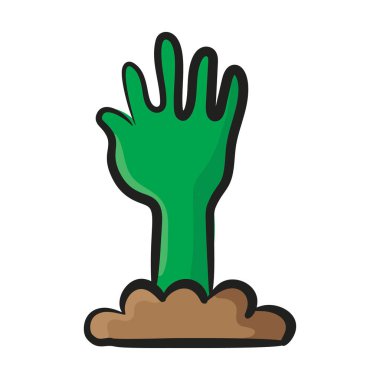 Hayalet el, karalama tasarım vektörü 