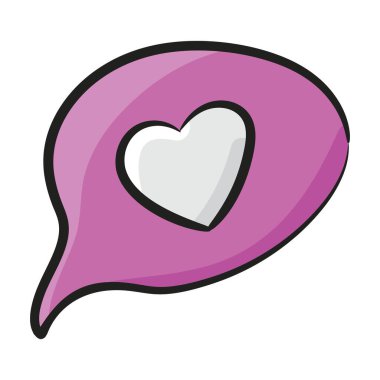 Romantik sohbet vektör biçimi, aşk iletişimi 