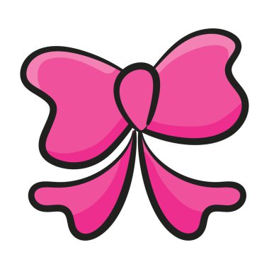 Karalama tasarımında dekoratif yayların güzel renkli simgesi 