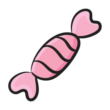 Tatlı şeker ikonu el çizimi vektör stili 