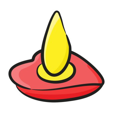 Modern el yapımı klasik lamba. Düz çizilmiş, gaz lambası. 