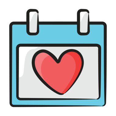 Sevgililer Günü vektör stili, düğün etkinliği, modern düz stil yıllık.  