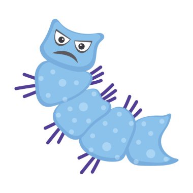 Düz biçimli solucan mikrop simgesi 