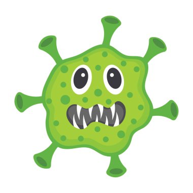 Düz biçimli Enterovirüs simgesi, bing ball mikroorganizması  