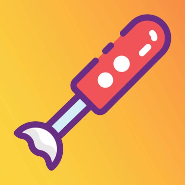 Elektrik çırpıcı ikonu, mutfak gereçleri dayak, karıştırma veya kırbaçlama için kullanılır. 